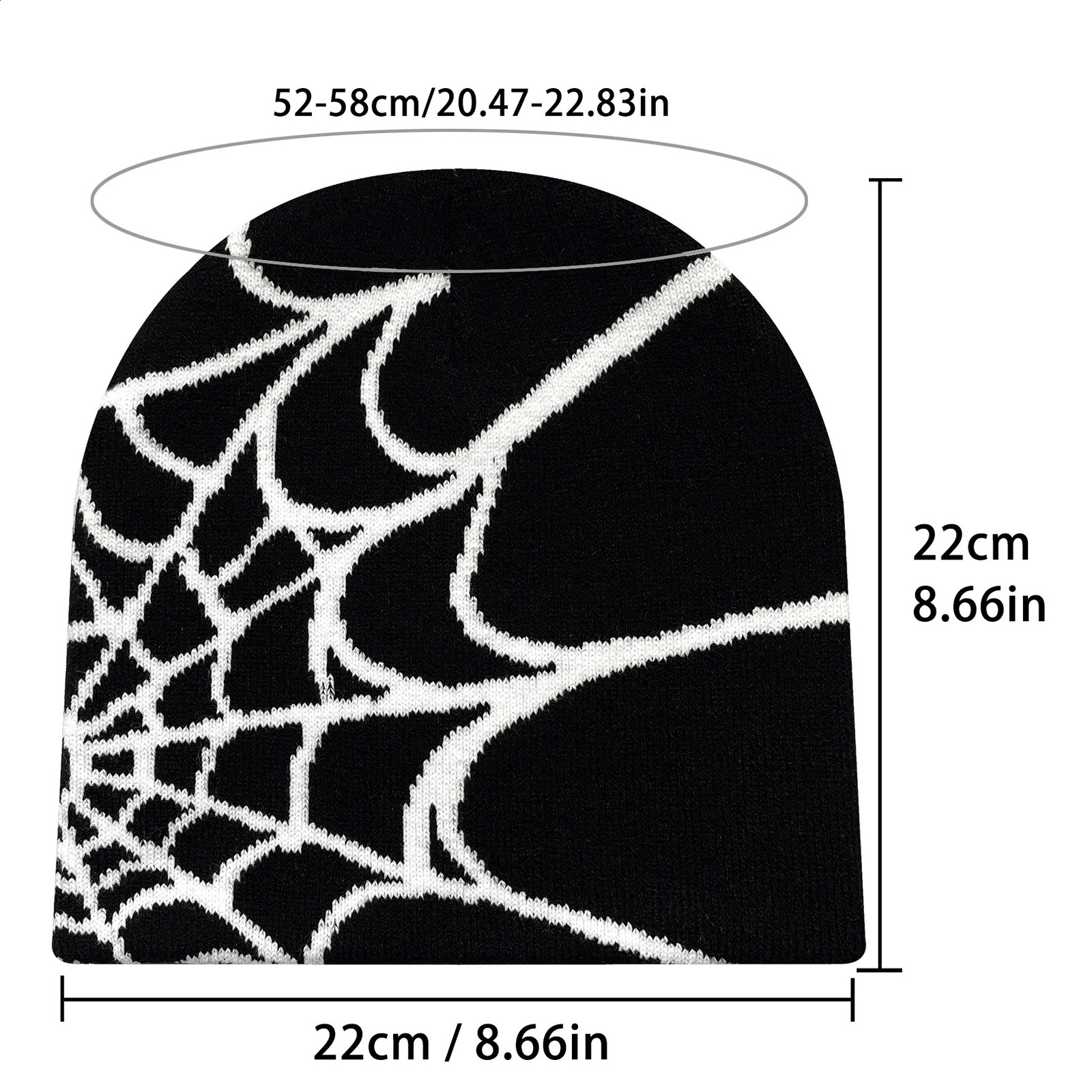 Four Seasons Mens And Womens Universal Y2K Knit Hat Spider Web Riding Outdoor Sports Fashion y240906
