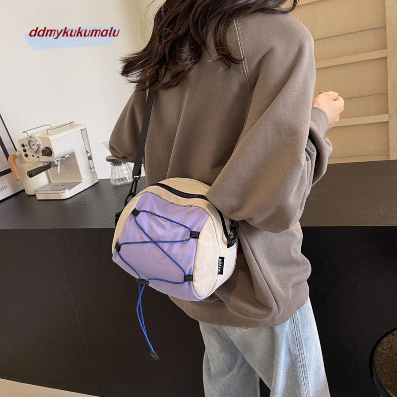 Korean style design women's casual crossbody new 2024 summer simple large capacity contrasting single shoulder bag H724#17 kukumalu