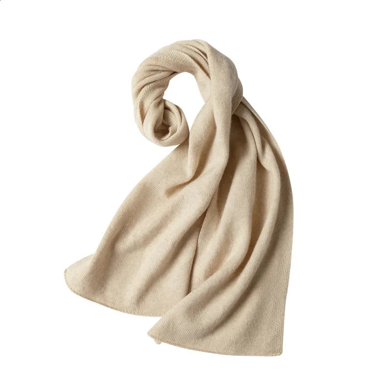 Unisex 100% Merino Wool Scarf Women Lightweight Soft Men Winter Cashmere Scarves Long Warm Wrap Shawls for Women Korean 240909