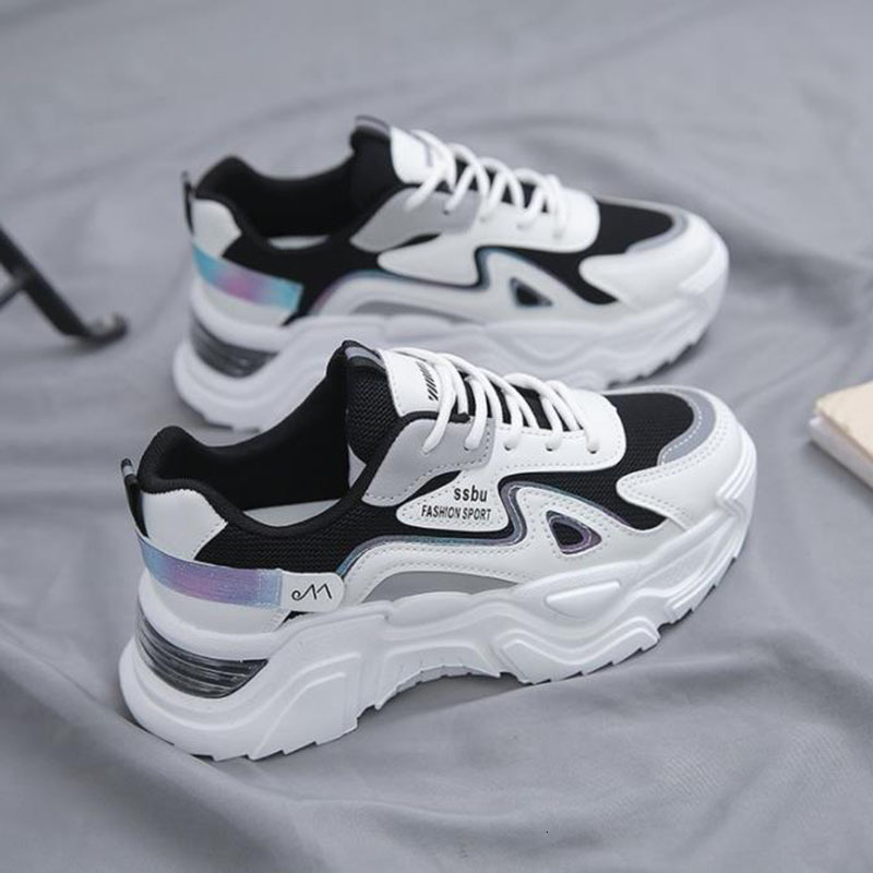 Women Platform Flat Woman Green Casual Trainers Ladies Chunky Sneakers Womens Shoes 2024 new