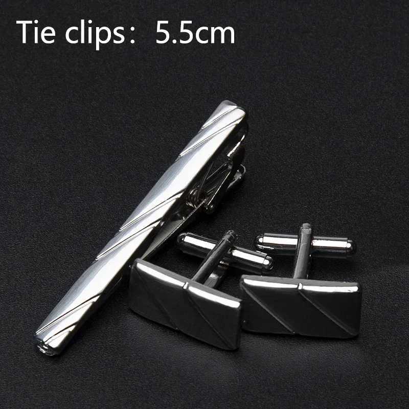 Mens Classic Tie Clip Cufflink Set Luxury Tie Pin Accessories Shirt Tie Clip Fashion Tie Clip Mens Gift Jewelry W240914
