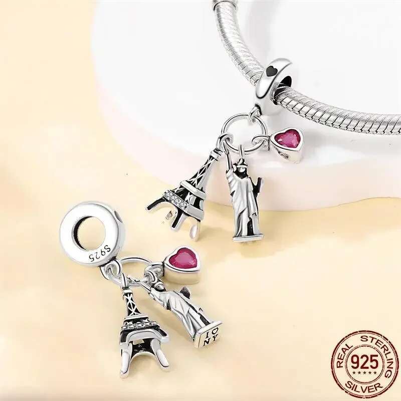 925 Sterling Silver World Famous Architecture Series-Colosseum Charm Fit Original Bracelet DIY Bead Ms Jewelry Gift