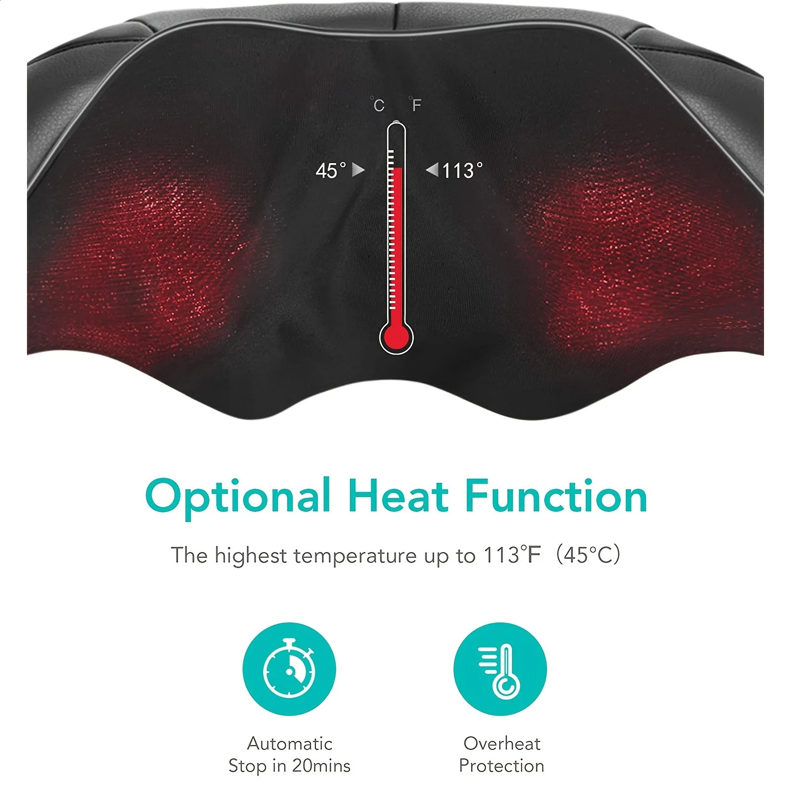 Electric shoulder massager tool vibration heating massage machine body trapezoidal muscle relaxation neck massager equipment 240914