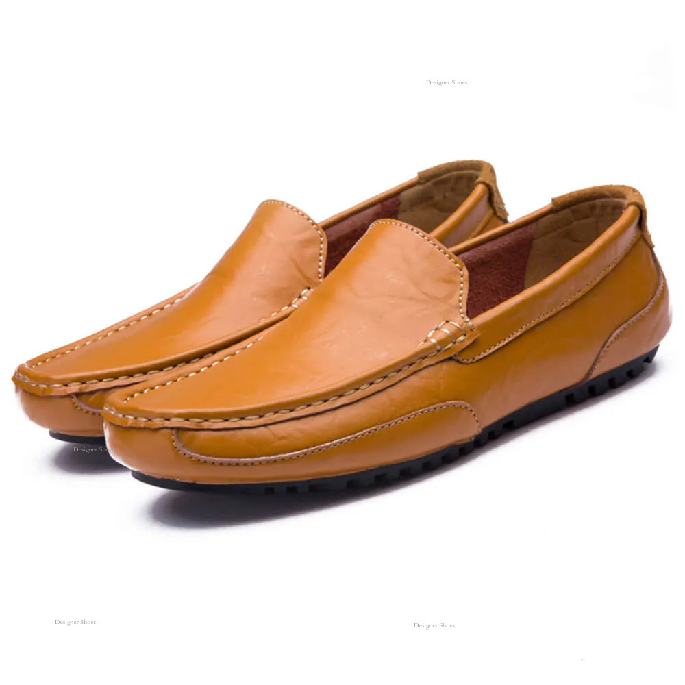 For Loafers Leather Casual Moccasins Breathable Slip On Sneakers Men Driving Comfort Flats Dress Shoes