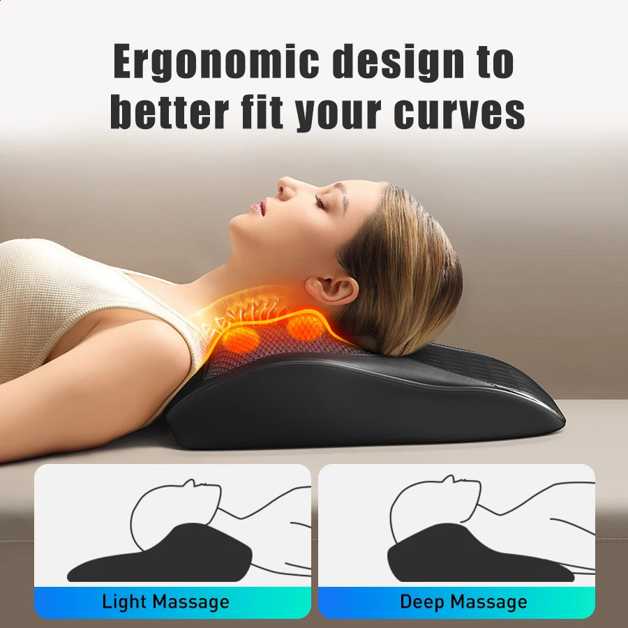 Back massager neck massager with 3D kneading massage pillow used to relax the neck back and shoulders female mother father 240914