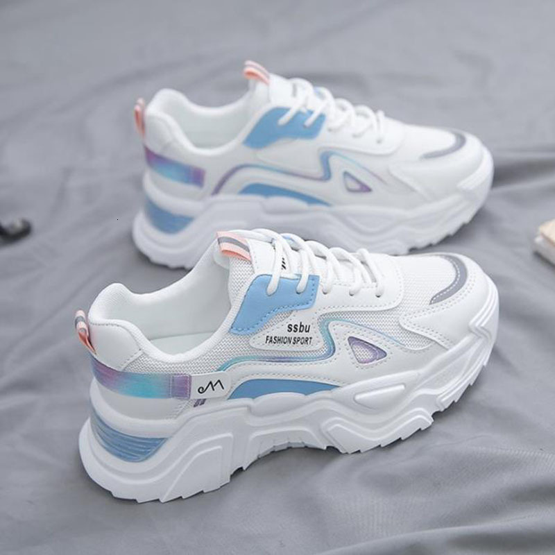 Women Platform Flat Woman Green Casual Trainers Ladies Chunky Sneakers Womens Shoes 2024 new