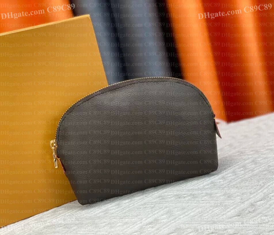 Designer Bag Zipper Cosmetic Bags Mini Luxury Bag Genuine Leather Women Makeup Bag Blue Denim Toiletry Cosmetics Pouch Fashion Woman Make Up Travel Handbags Purses