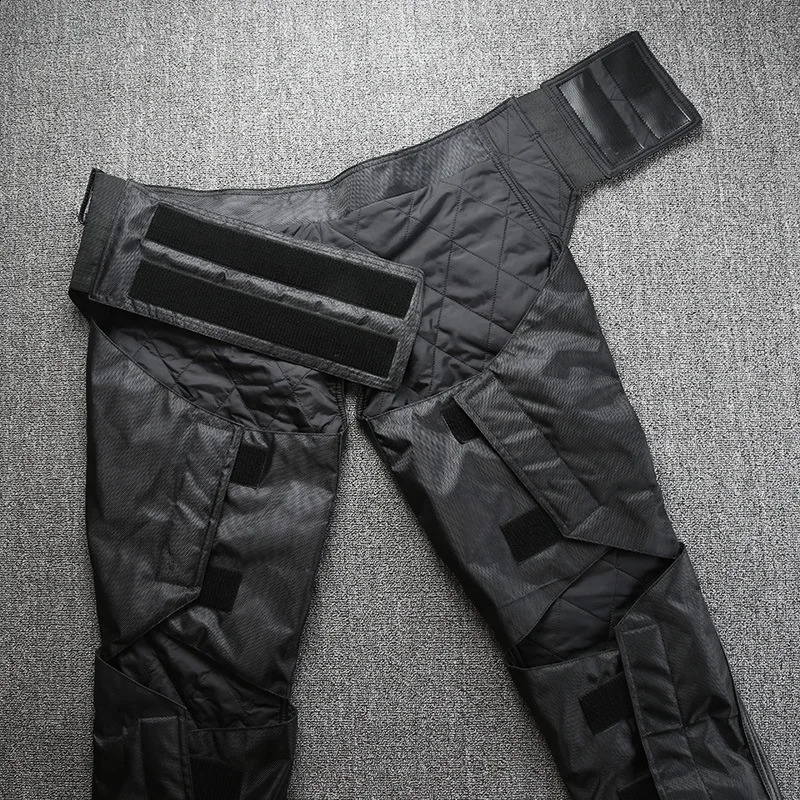 Mens leather pants can be equipped with protective gear multi pocket cowhide full grain cowhide leather 240913