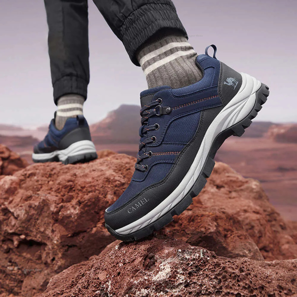 Hiking Waterproof Outdoor Male Sneakers Non-Slip Tactical Trekking Low-Top Shoes For Men 2023 Summer