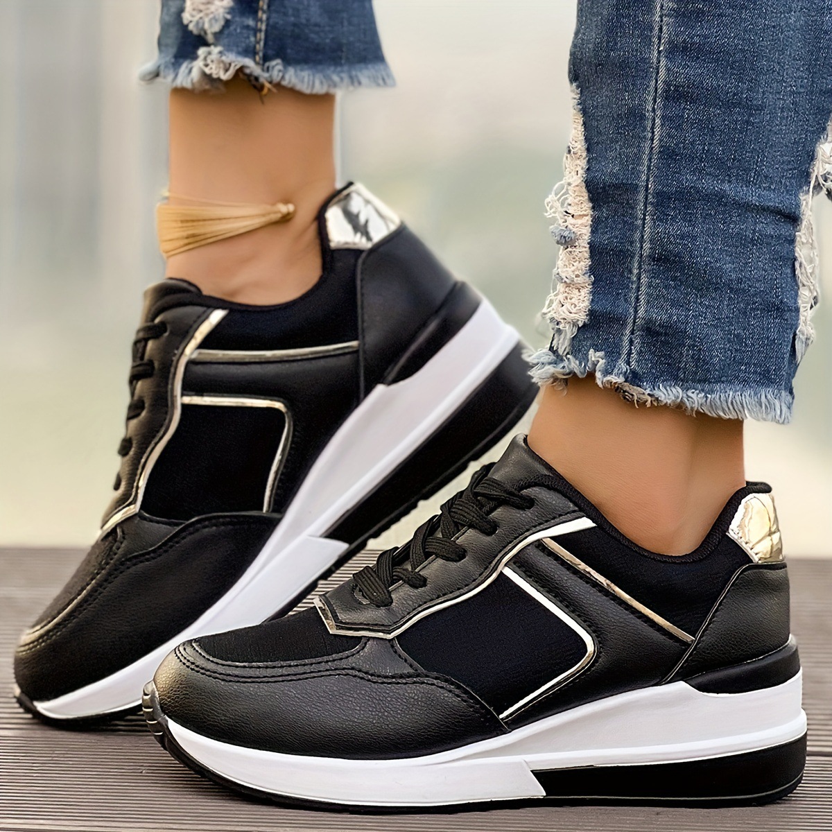 Women Sports Shoes Athleisure Style Running Shoes Fashion Thick Sole Plus Size 36-43 Free shipping