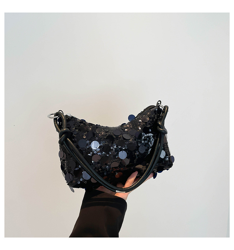 Glittered Western style Personalized Design Underarm Shoulder 2024 New Casual Summer Fashion Crossover Small Square Women's Bag