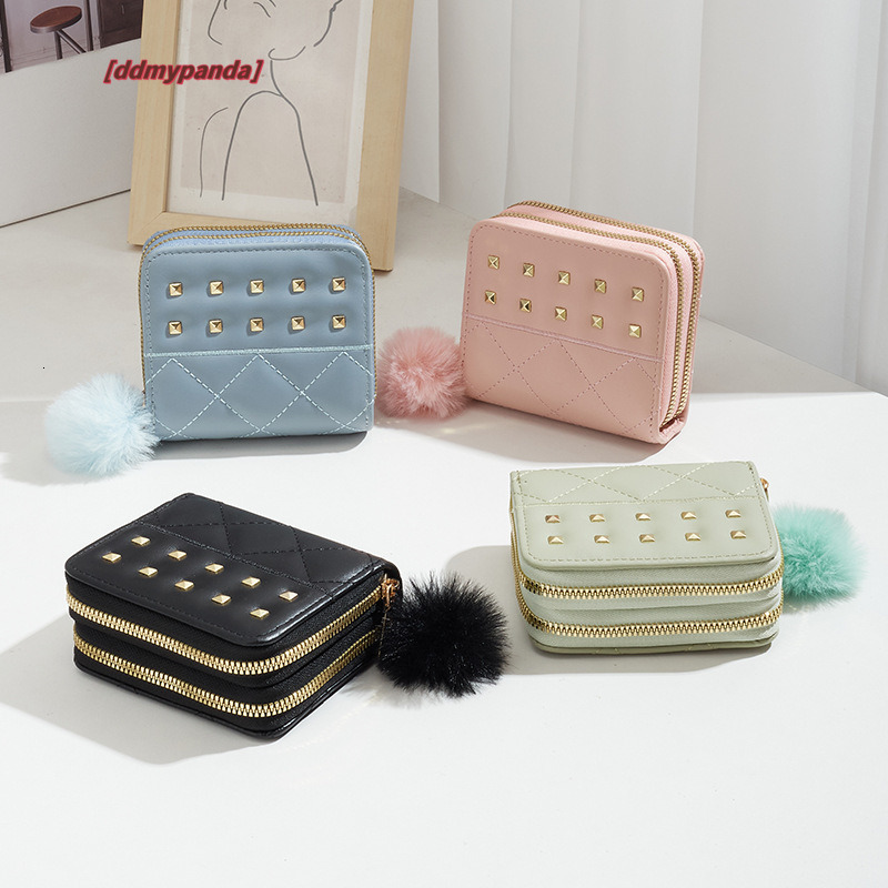 2024 New Women's Double Long Short Multi Card Korean Lingge Liuding Zipper Zero Wallet #9 ddmypanda