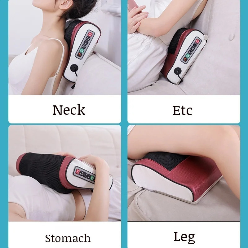 Electric Cervical Massage Pillow Tool Body Heating Kneading Massage Neck Tui Na Neck Back Neck Massager ForShoulder 240914