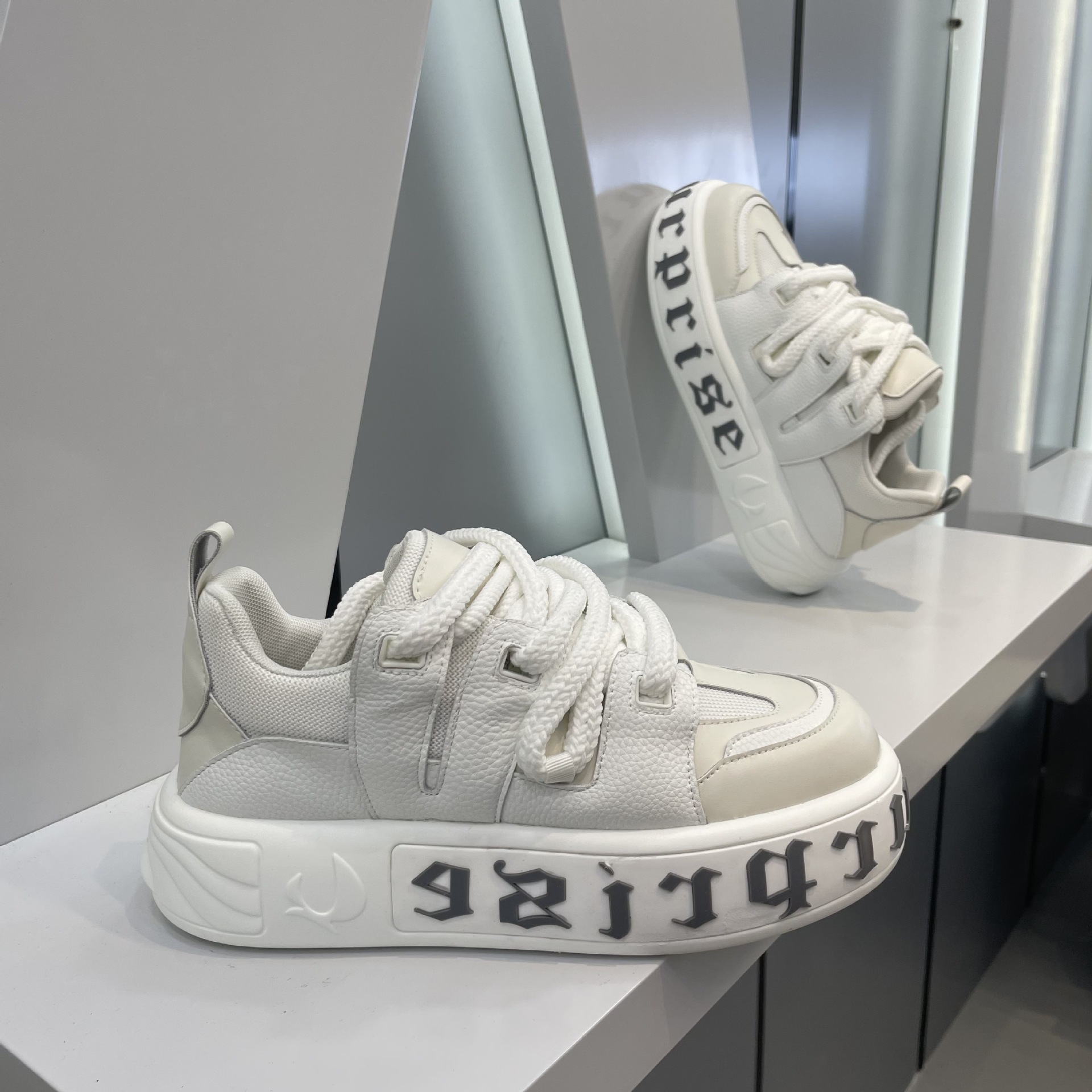 Ddmybear High End Breathable Thick Soled Board For Men, And Versatile White Shoes, Autumn Trendy Brand Fashionable Casual Shoes Chinese Brand Shoes F9