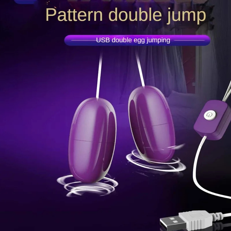 USB Double Vibrating Egg Flirting Egg Adult Products for Women Mute Strong Vibration USB Double Sex Toy G Spot Love Egg Adult 240904