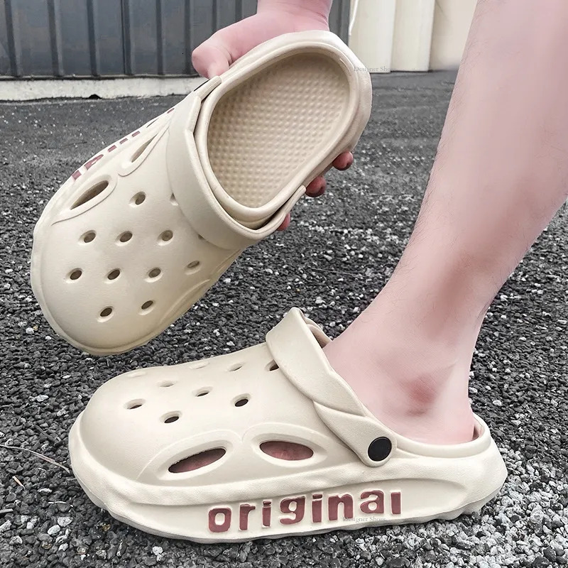 Men Wear Summer Anti Slip Home Shoes EVA Slippers For External Use, Feet Feeling Cool Slippers Hole Shoes pers pers