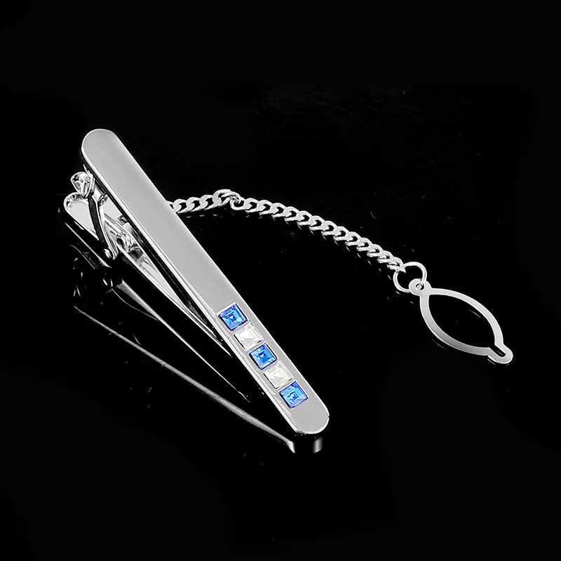High end fashion trend crystal lamp luxury mens tie clip W240914