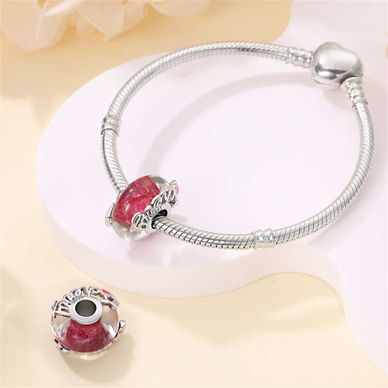 925 Sterling Silver Colorful Butterfly Dolphin Luminous Glass Charms Beads Fit Original Bracelets Fine DIY Jewelry