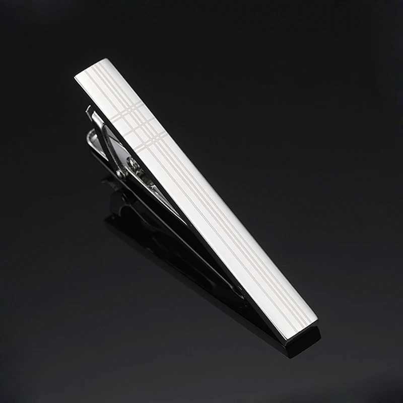 Mens tie clip made of laser bar saxophone material cross design business suit workwear tie clip W240914