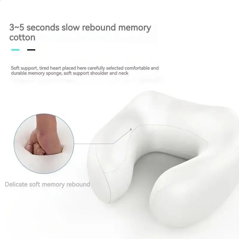 Electric neck massage pillow U-shaped suitable for adjustable heating of the neck used for massage and relaxation durable memory cotton 240919