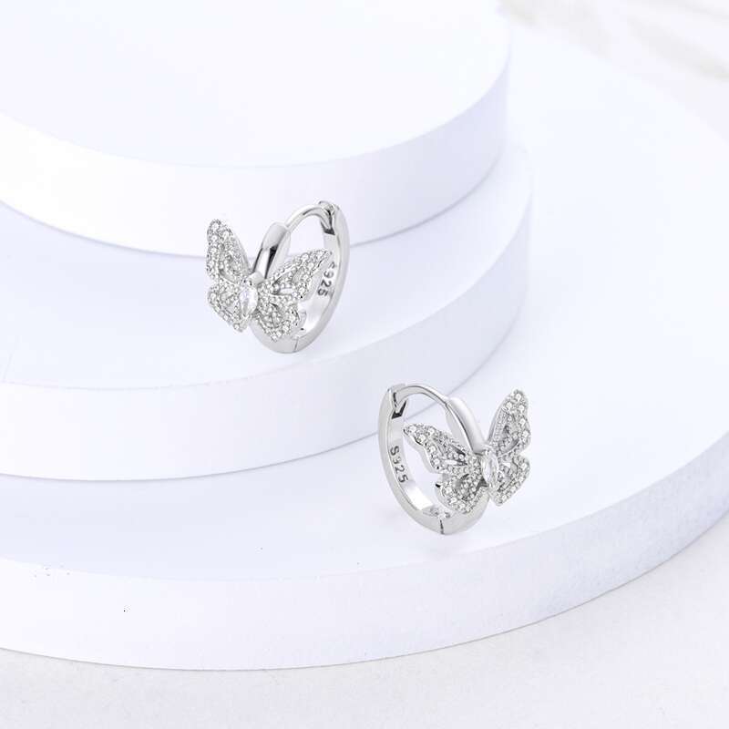 2024 Spring Hoop For Women 925 Sterling Silver Ladybugs Bees Butterfly Dragonflies Insect Earrings Fine Jewelry