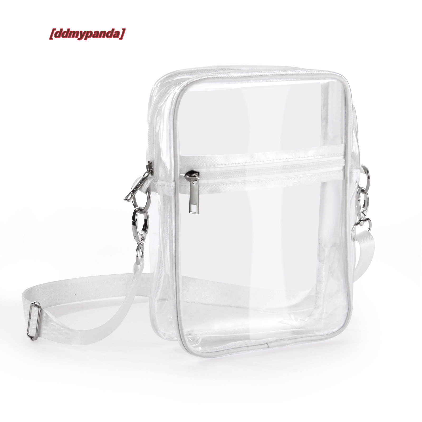 Transparent PVC single shoulder transparent crossbody for women's jelly bag, versatile and simple waterproof small square bag #10 ddmypanda