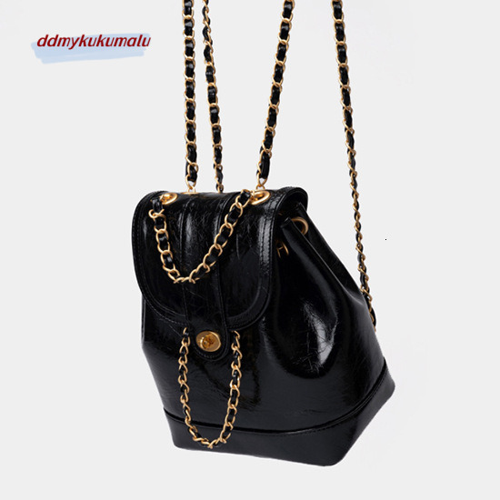 2024 New Style Sier Chain Women's Korean Edition Small Fragrance Backpack Fashionable Crowd Book Bag H7.19#27 ddmykukumalu
