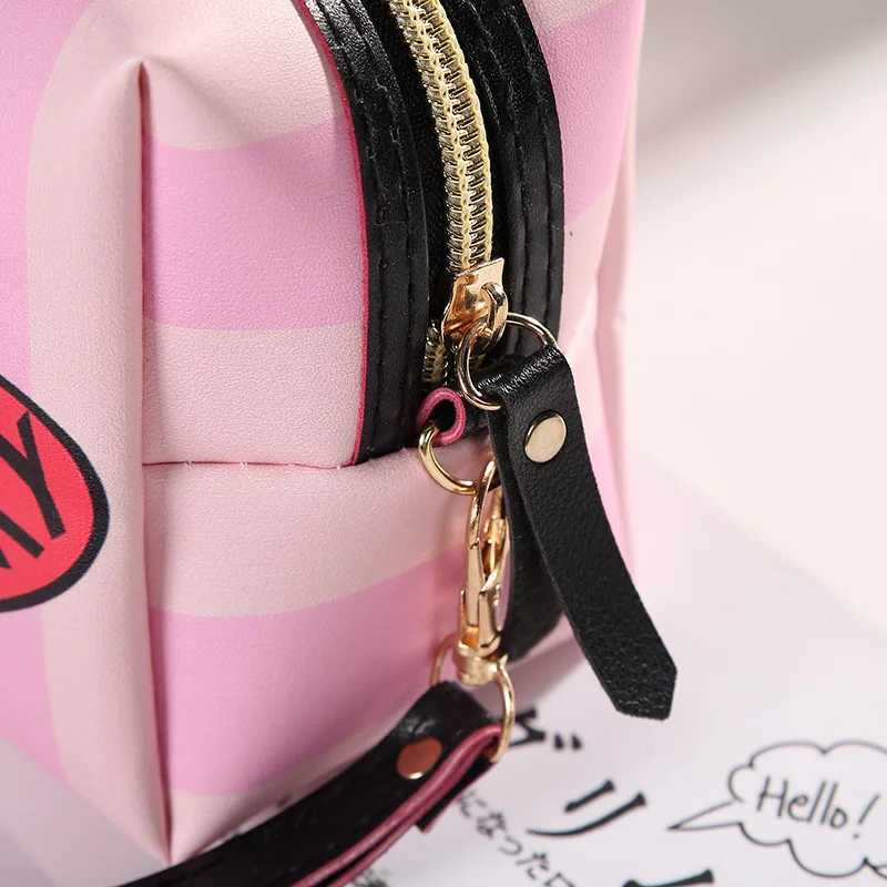 Pu Graffiti Storage Makeup Organizer Bagette Bag Cosmetiquera Small Cosmetic Organizing Bag For Girls Pillow Makeup Pouches Z240914