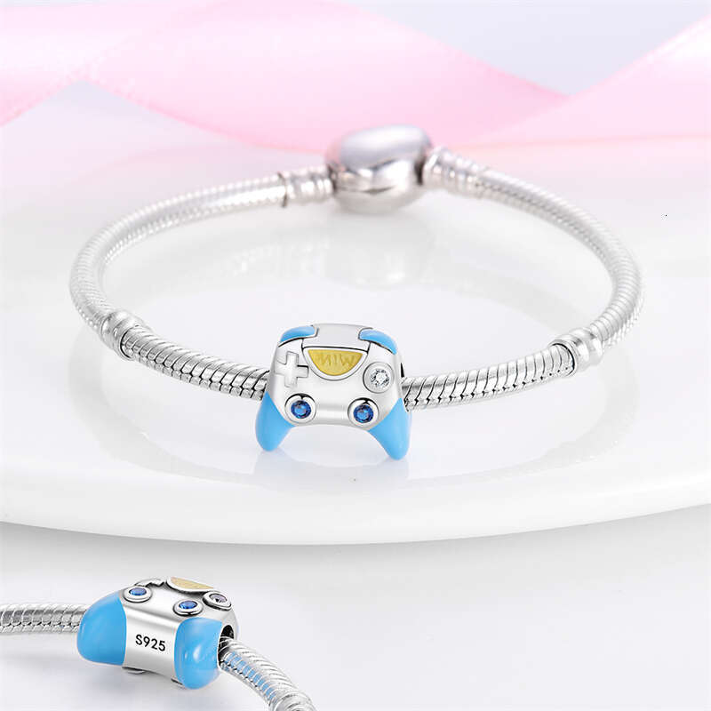 925 Sterling Silver Game Music Headphones Series Charms Fit Original Beads Bracelet for Women Jewelry gift making