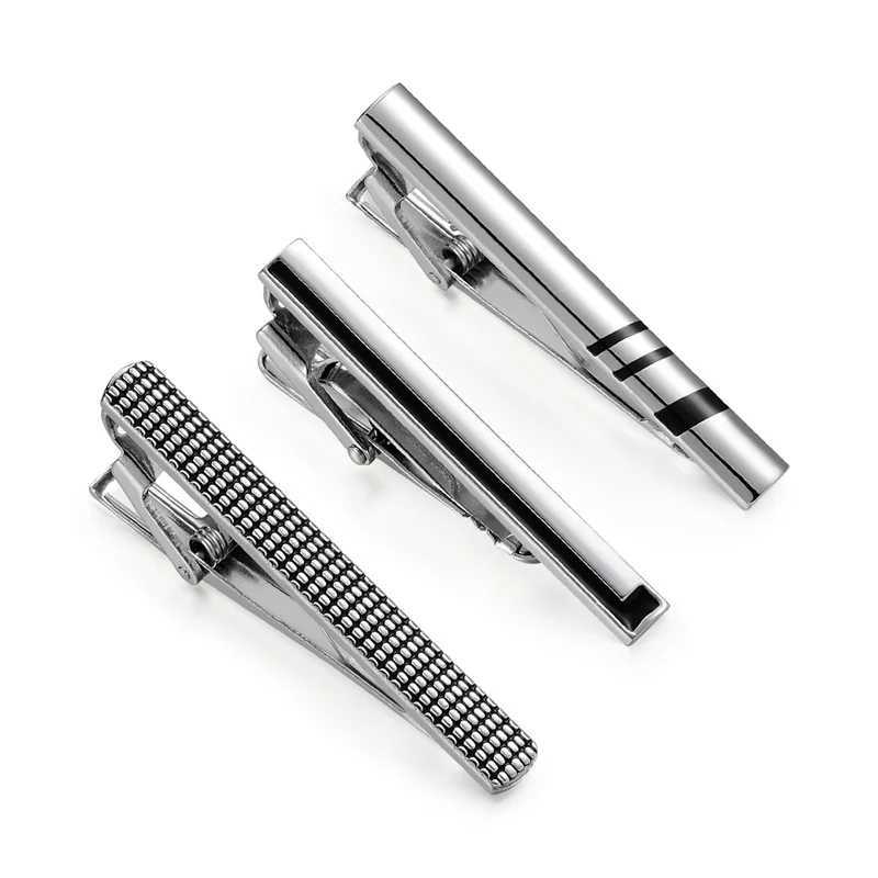 Mens short pin tie clip wedding guest gift with box tie clip mens shirt black mens cufflinks fashion jewelry W240914