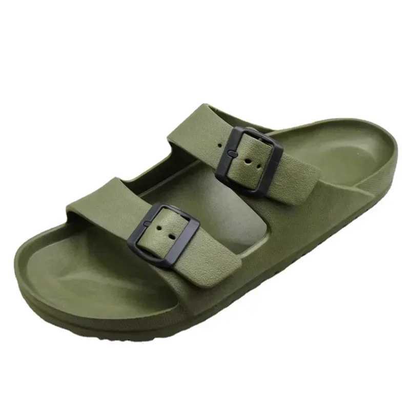 new casual buckle slipper summer EVA light sandal youth anti-slip mens and womens trend comfortable soft sole flip flops M240914