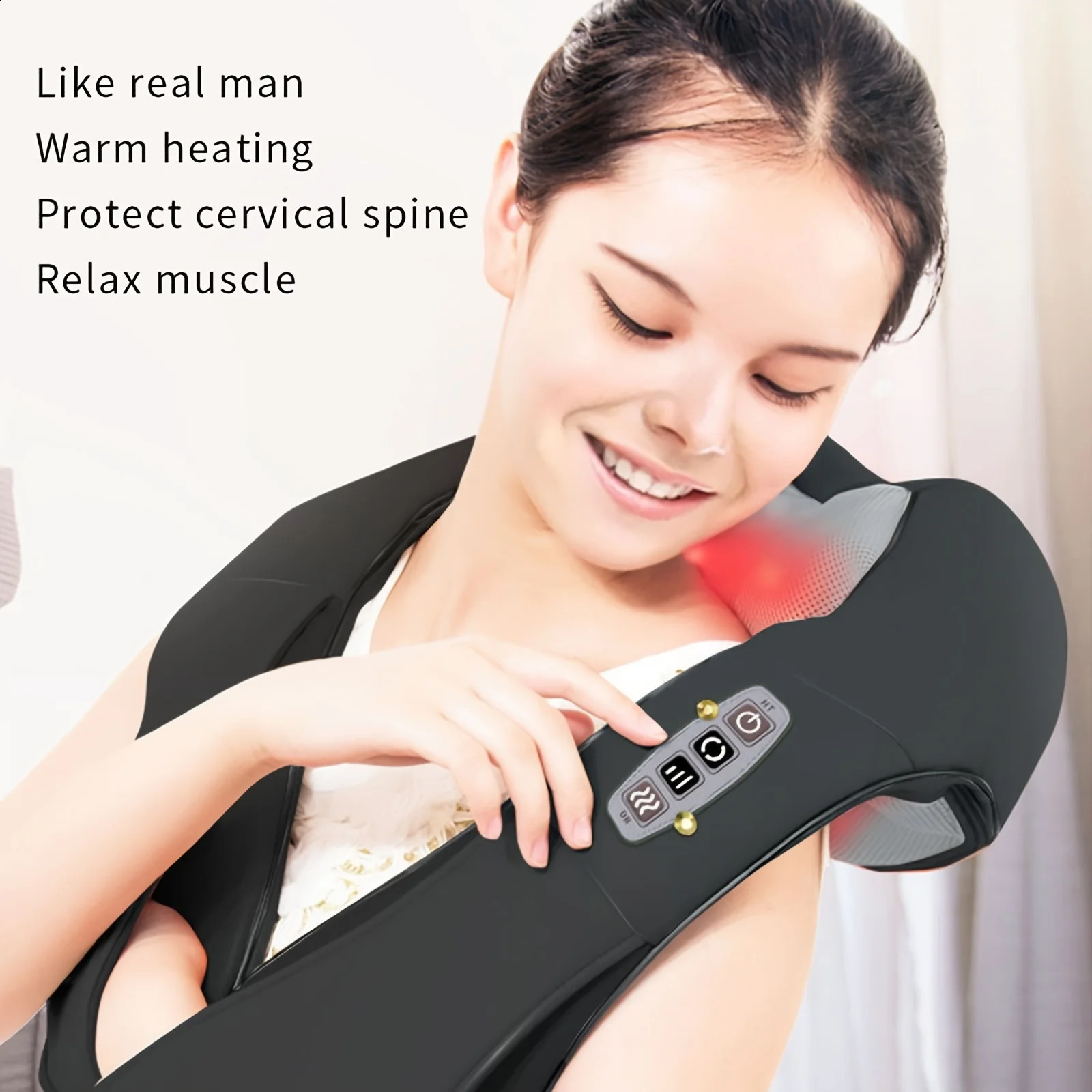 Electric shoulder massager tool vibration heating massage machine body trapezoidal muscle relaxation neck massager equipment 240914