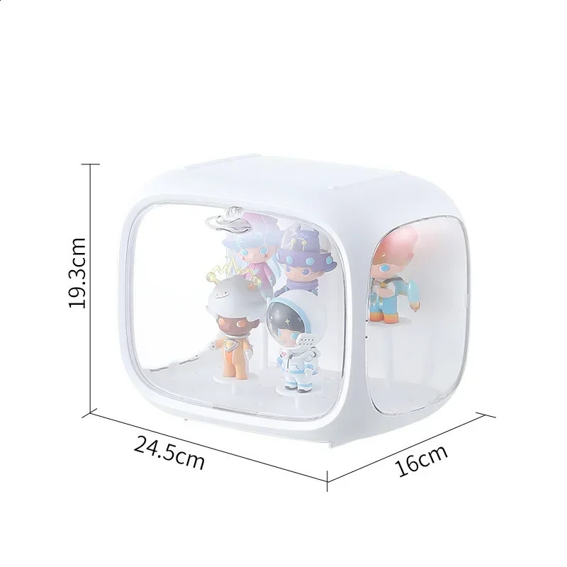 24x16x19cm Wall Mounted Showcase Acrylic Blind Figures Display Case Figures Organizer Dust Proof Doll Toy Artcrafts Storage Box 240905