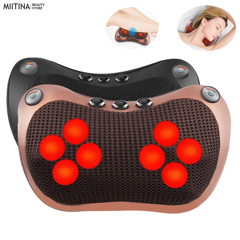 Electric Massage Headrest Relaxation Electric Neck Massage Relieves Shoulder and Lower Back Pain Heating Whole Body Vibration Massage Machine 240914
