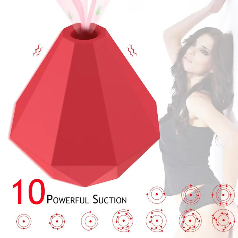 Clit suction vibrator gypsum shaped strong tongue licking Clitoris Nipples stimulator vacuum cup massager female sex toy 240914