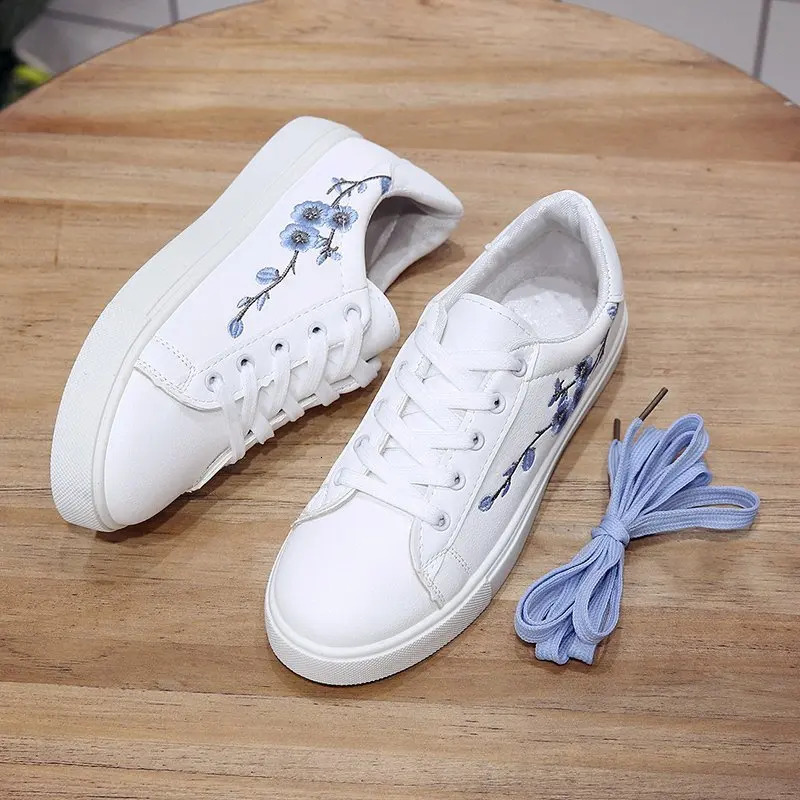 White Sneakers Women Vulcanized Shallow-mouthed Students Casual Sports Board Harufeng Women's Single Shoes Trend