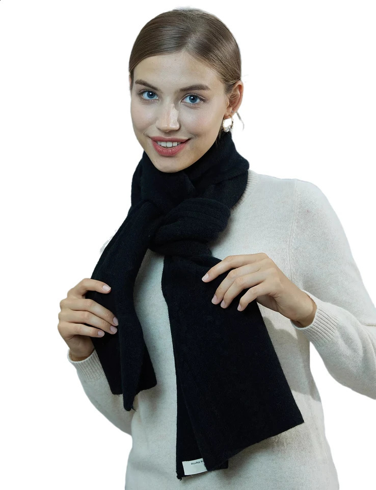 LONGMING Shawls Scarves for Ladies Men Scraf Women Knitted Wrap 100% Merino Wool Warm Fashion Muffler Korean y2k 240909