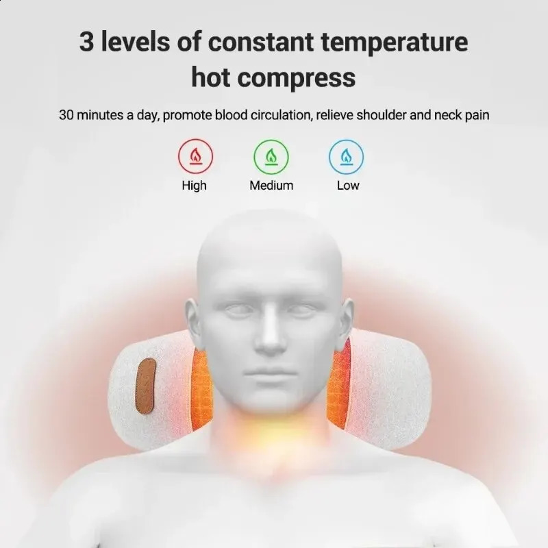Electric massage pillow promotes blood circulation relieves muscle fatigue compresses heat vibrates and relaxes the body improves sleep quality 240914