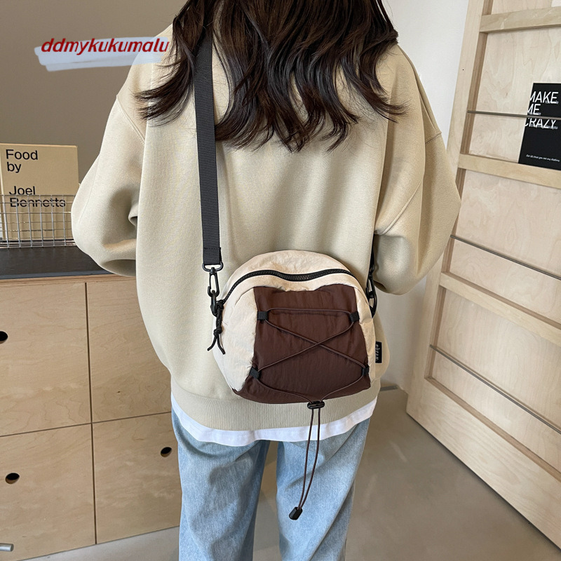 Korean style design women's casual crossbody new 2024 summer simple large capacity contrasting single shoulder bag H724#17 kukumalu