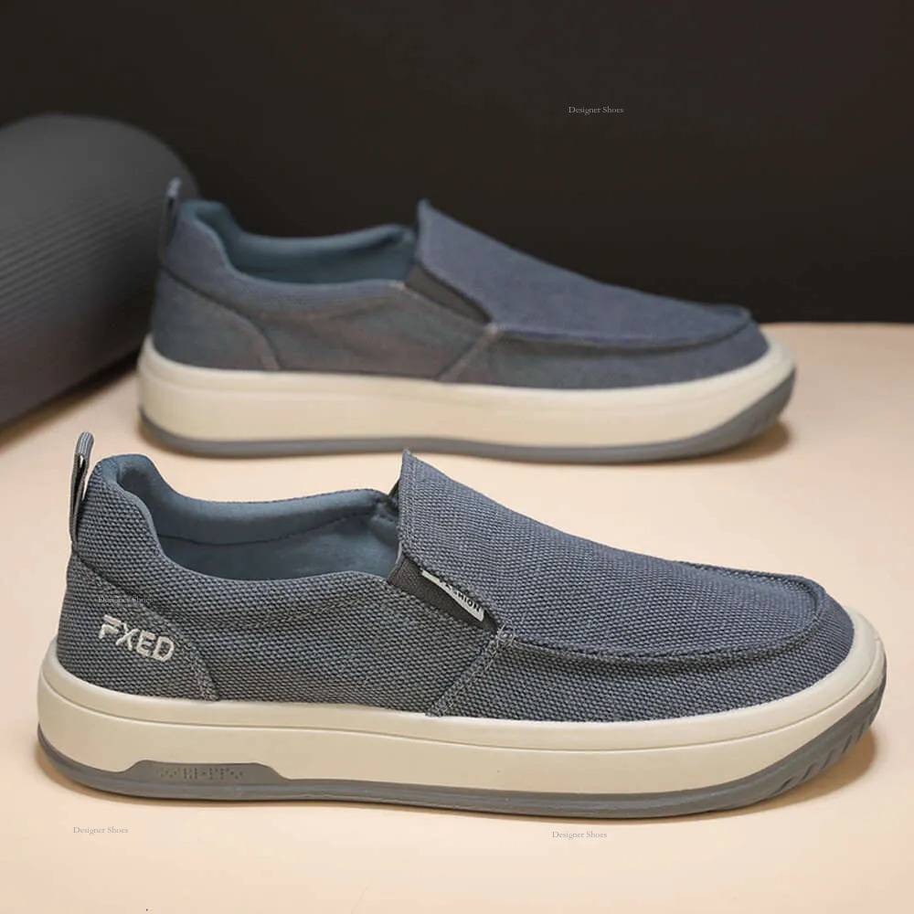Casual Men's Breathable Canvas Slip Comfort Slip-On Loafer Soft Penny For Men Lightweight Driving Boat Shoes Loafers -On s