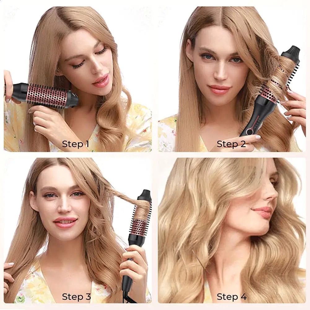Round Curling Iron Easy To Comb Used For Both Curly And Straight Hair Intelligent Temperature Control System Not Damage Hair 240905