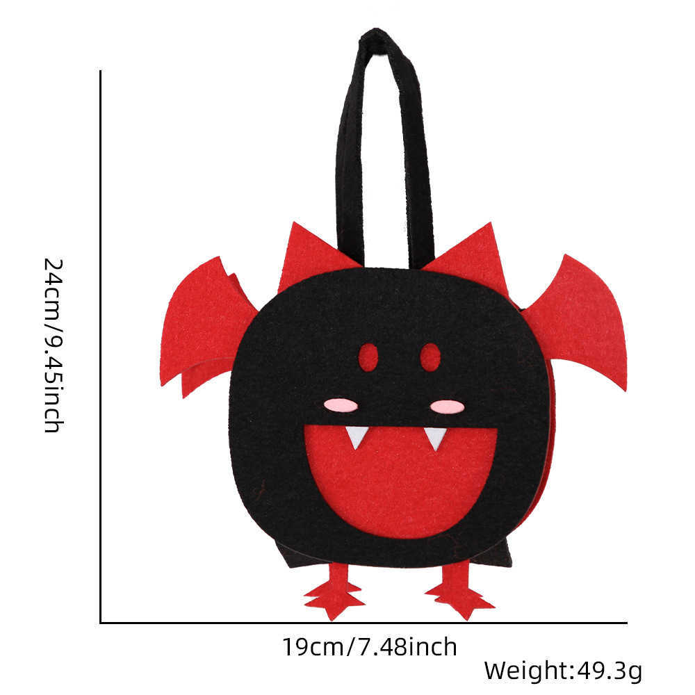 CMM Halloween Decoration Candy Bag Ghost Festival Atmosphere Decoration Props Non Woven 3d Handbag Party Supplies