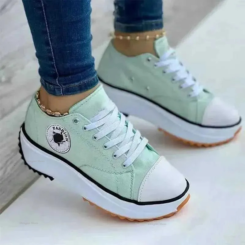 Free Shipping 2024 Casual Shoes Womens High-End Brand Sports Shoes Comfortable Breathable Ladies Canvas Shoes Casual Shoes Flat Lace Up For Women