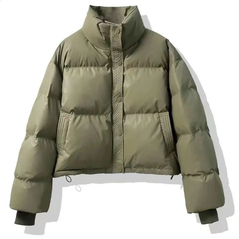 Winter Down Large Size PU Parka Waterproof Short Cool Jacket For Women PU Leather Student Cotton Outerwear Coat 240914
