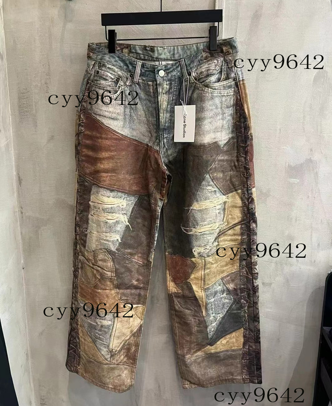 Men's Plus Size Pants High Quality Indigo Small Quantity Wholesale Price Japanese Style Cotton Japan RED 32rdf