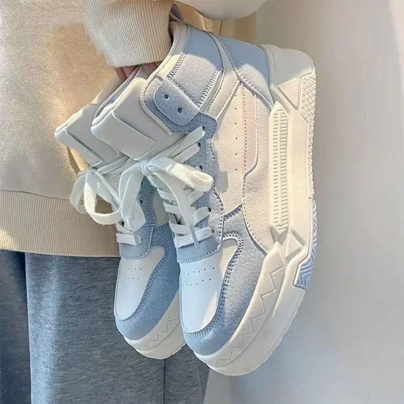 Blue Platform Sneakers Women's Sports Shoes Vintage Casual Vulcanize Kawaii Lolita Haruku School Boot Female Flats New Trend