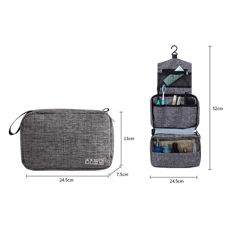 Mens Travel Bathroom Hanging Toiletry Bag Canvas Dopp Kit Necessaries Bag Shaving Shower Women Beauty Cosmetic Makeup Organizer Z240914