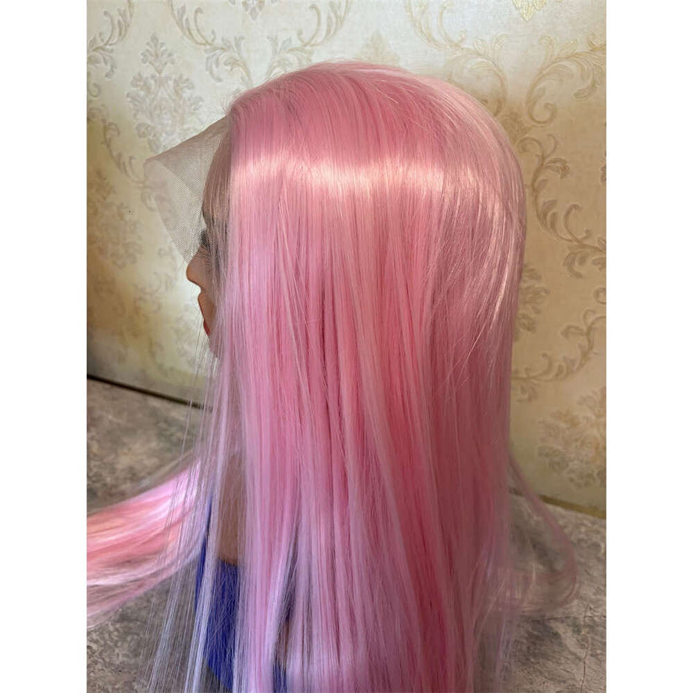 Pastel Pink HD Lace Front Wig Long Straight Synthetic Frontal Wigs For Women Natural Haire Hair Replacement Daily Cosplay