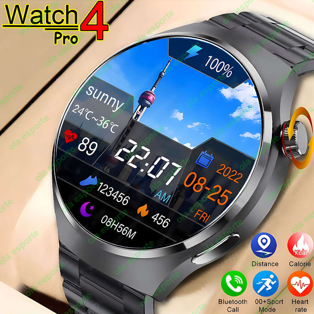GTS4 Pro Smartwatch Men Watch 4 Pro HD Color Screen Bluetooth appelez la pression artérielle de la fréquence cardiaque pour Android iOS