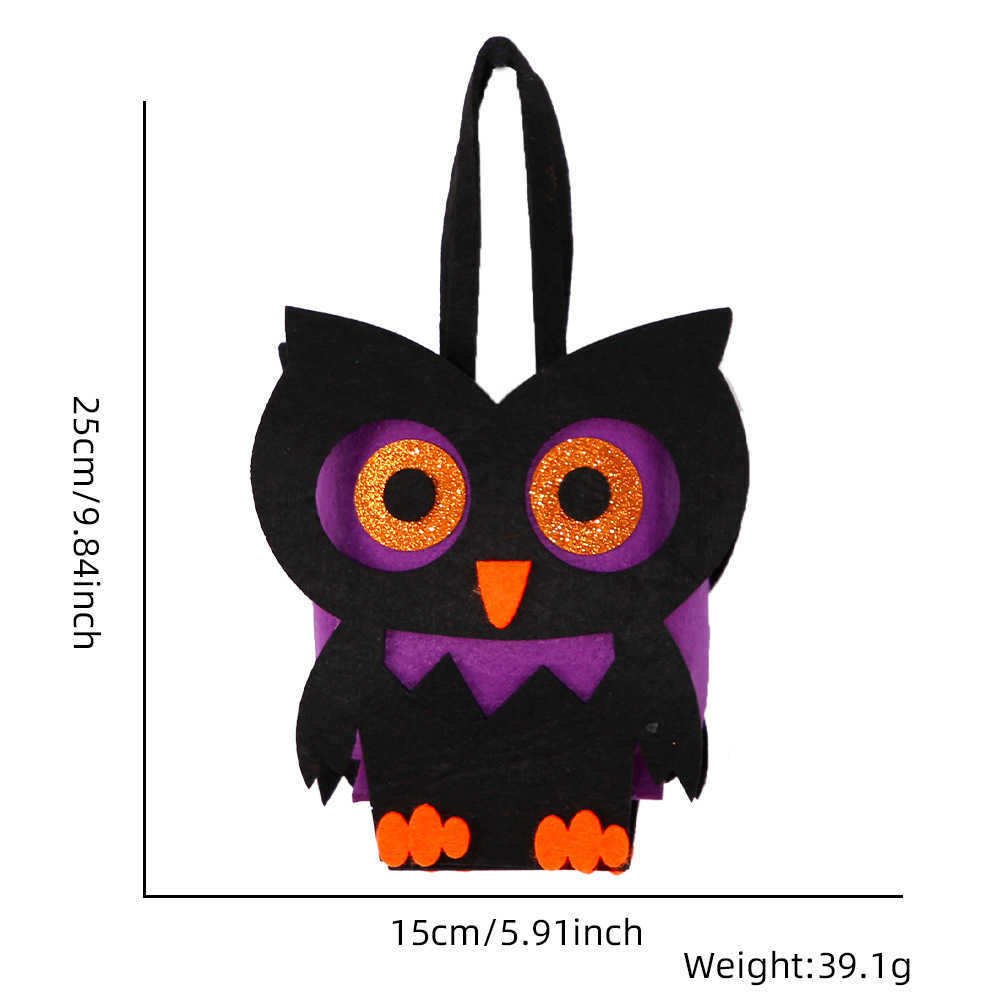 CMM Halloween Decoration Candy Bag Ghost Festival Atmosphere Decoration Props Non Woven 3d Handbag Party Supplies